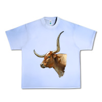 Grape Ice Texas Longhorn Cow Face Urban Heavy Tee - LillyAllenDesigns