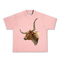 Salmon Texas Longhorn Cow Face Urban Heavy Tee - LillyAllenDesigns