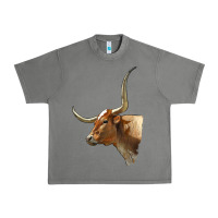 Tornado Texas Longhorn Cow Face Urban Heavy Tee - LillyAllenDesigns