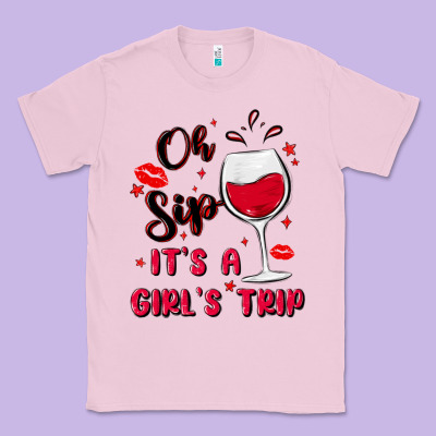 Oh Sip It's A Girl's Trip Classic Tee Designed By Maliassmallbusiness