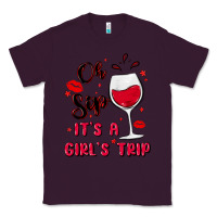 Plum oh sip it's a girl's trip Classic Tee - MaliasSmallBusiness