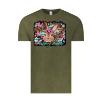 Vintage Olive happy easter bunny western background Vintage Tee - Jasminsmagicworld
