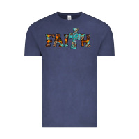 Vintage Denim faith thanksgiving cross Vintage Tee - AdoDesignShop