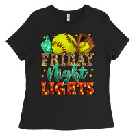 Black friday night lights softball Ladies Tee - Zillion Design Studio