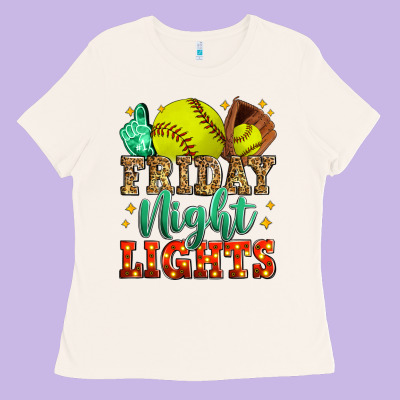 Friday Night Lights Softball Ladies Tee Designed By Zillion Design Studio