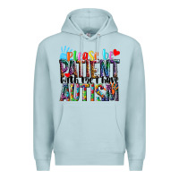 Blue Mist Please be patient with me i have Autism Premium Hoodie - NancyCooperArtShop