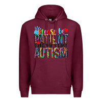 Burgundy Please be patient with me i have Autism Premium Hoodie - NancyCooperArtShop