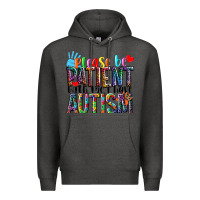 Charcoal Heather Please be patient with me i have Autism Premium Hoodie - NancyCooperArtShop
