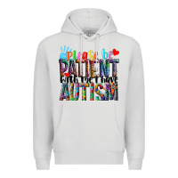 Dove Grey Please be patient with me i have Autism Premium Hoodie - NancyCooperArtShop