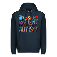 Navy Please be patient with me i have Autism Premium Hoodie - NancyCooperArtShop
