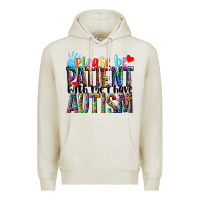 Oatmeal Heather Please be patient with me i have Autism Premium Hoodie - NancyCooperArtShop