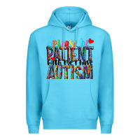 Ocean Blue Please be patient with me i have Autism Premium Hoodie - NancyCooperArtShop