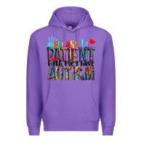 Purple Please be patient with me i have Autism Premium Hoodie - NancyCooperArtShop