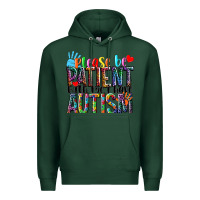 Sports Green Please be patient with me i have Autism Premium Hoodie - NancyCooperArtShop
