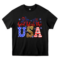 Black God bless the USA Heavy Core Tee - Neo Western