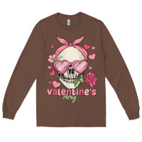 Chestnut valentine's day skull Long Sleeve Tee - MaliasSmallBusiness