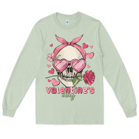 Matcha valentine's day skull Long Sleeve Tee - MaliasSmallBusiness