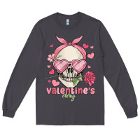 Smoke valentine's day skull Long Sleeve Tee - MaliasSmallBusiness