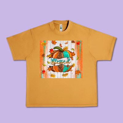 Blessed Pumpkin Urban Heavy Tee Designed By Nancycooperartshop