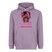 Lavender afro messy bun breast cancer warrior Heavyweight Hoodie - texasbilliewilder