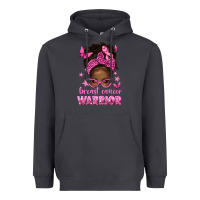 Smoke afro messy bun breast cancer warrior Heavyweight Hoodie - texasbilliewilder