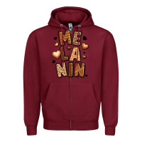 Burgundy melanin Zipper Hoodie - LillyAllenDesigns