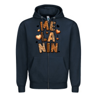 Navy melanin Zipper Hoodie - LillyAllenDesigns