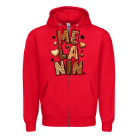 Red melanin Zipper Hoodie - LillyAllenDesigns