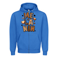 True Royal melanin Zipper Hoodie - LillyAllenDesigns