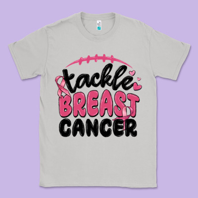 Tackle Breast Cancer Classic Tee Designed By Maliassmallbusiness