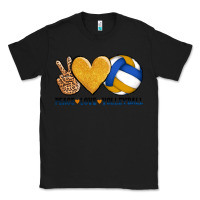 Black peace love volleyball Classic Tee - AdoDesignShop