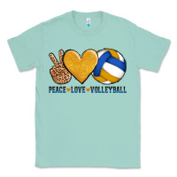 Seafoam peace love volleyball Classic Tee - AdoDesignShop