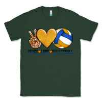 Sports Green peace love volleyball Classic Tee - AdoDesignShop