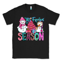 Black It's Freezin Season Classic Tee - CowhideDigitalArt