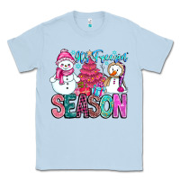 Dusty Blue It's Freezin Season Classic Tee - CowhideDigitalArt