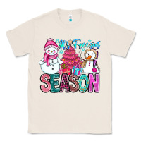 Natural It's Freezin Season Classic Tee - CowhideDigitalArt