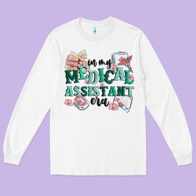 In My Medical Assistant Era Long Sleeve Tee Designed By Maliassmallbusiness