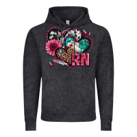 Vintage Black rn registered nurse hearts Vintage Hoodie - Jasminsmagicworld