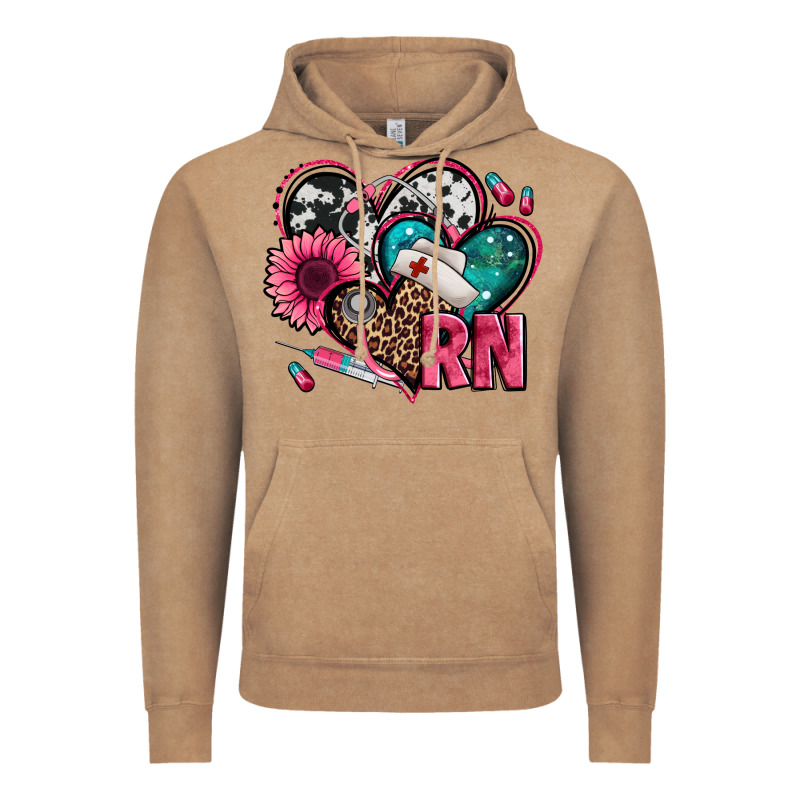 Rn Registered Nurse Hearts Vintage Hoodie by Jasminsmagicworld | Teevron