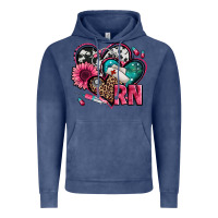 Vintage Denim rn registered nurse hearts Vintage Hoodie - Jasminsmagicworld