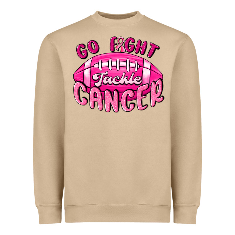 Go Fight Tackle Cancer Heavyweight Sweatshirt by MaliasSmallBusiness | Teevron