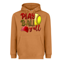 Meerkat Play ball y'all Softball Heavyweight Hoodie - NancyCooperArtShop
