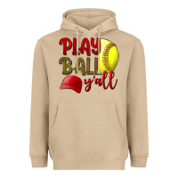 Mushroom Play ball y'all Softball Heavyweight Hoodie - NancyCooperArtShop