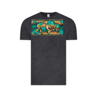 Vintage Black western  bison wild soul turquoise's gemstones  license plate template Vintage Tee - BarkalooDesign