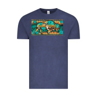 Vintage Denim western  bison wild soul turquoise's gemstones  license plate template Vintage Tee - BarkalooDesign