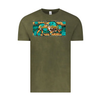 Vintage Olive western  bison wild soul turquoise's gemstones  license plate template Vintage Tee - BarkalooDesign