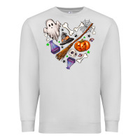 Dove Grey love hallowen Premium Sweatshirt - NancyCooperArtShop