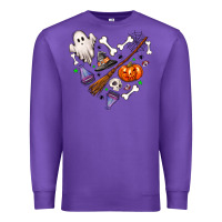 Purple love hallowen Premium Sweatshirt - NancyCooperArtShop