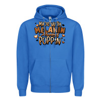 True Royal made with melanin always poppin' Zipper Hoodie - LillyAllenDesigns
