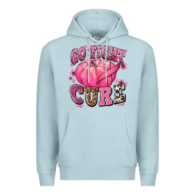 Go Fight Cure Pumpkin Premium Hoodie by texasbilliewilder | Teevron